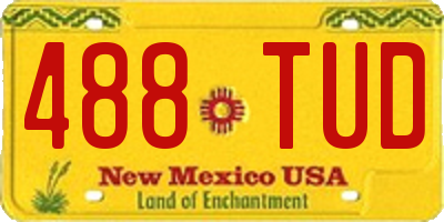 NM license plate 488TUD