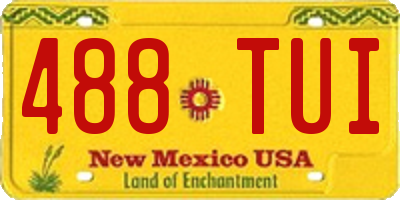 NM license plate 488TUI