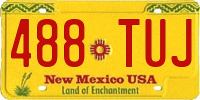 NM license plate 488TUJ
