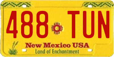 NM license plate 488TUN