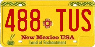 NM license plate 488TUS