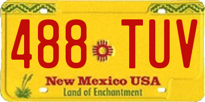 NM license plate 488TUV
