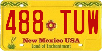 NM license plate 488TUW