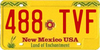 NM license plate 488TVF