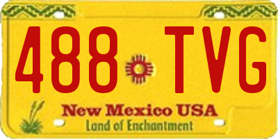 NM license plate 488TVG