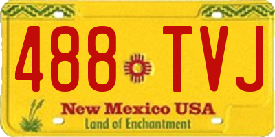 NM license plate 488TVJ