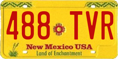 NM license plate 488TVR