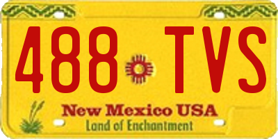 NM license plate 488TVS