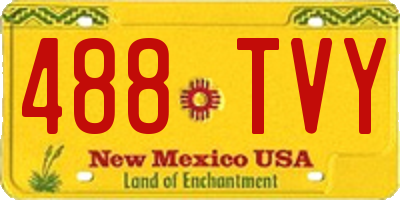 NM license plate 488TVY