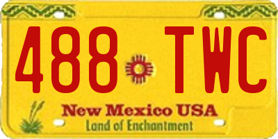 NM license plate 488TWC