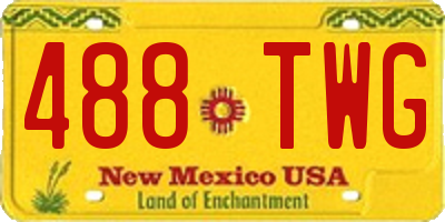 NM license plate 488TWG
