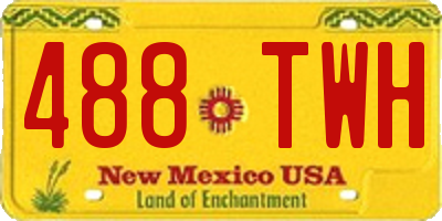 NM license plate 488TWH