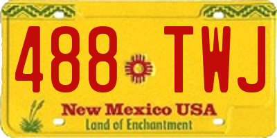 NM license plate 488TWJ