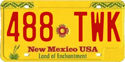 NM license plate 488TWK