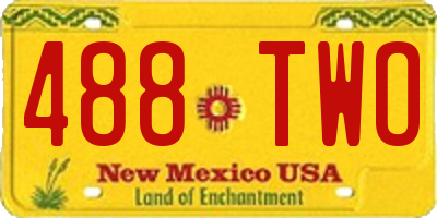 NM license plate 488TWO