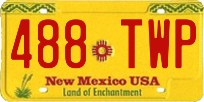 NM license plate 488TWP