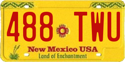 NM license plate 488TWU
