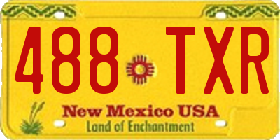 NM license plate 488TXR