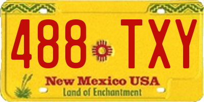 NM license plate 488TXY