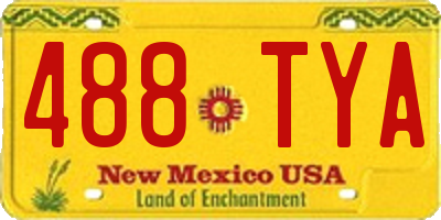 NM license plate 488TYA