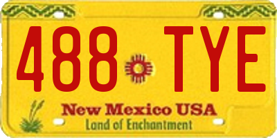 NM license plate 488TYE