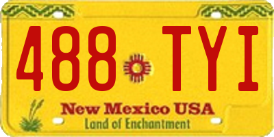 NM license plate 488TYI