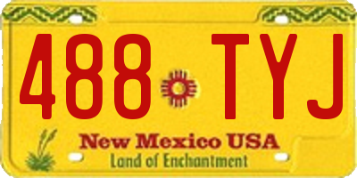 NM license plate 488TYJ