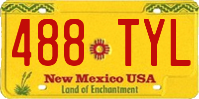 NM license plate 488TYL