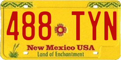 NM license plate 488TYN