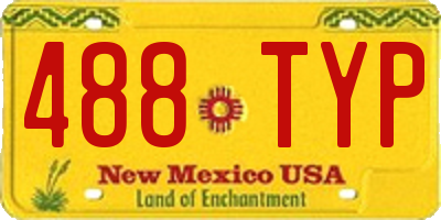 NM license plate 488TYP