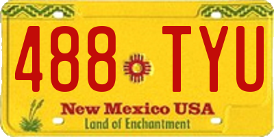 NM license plate 488TYU