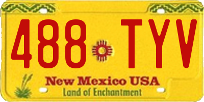 NM license plate 488TYV