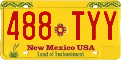 NM license plate 488TYY