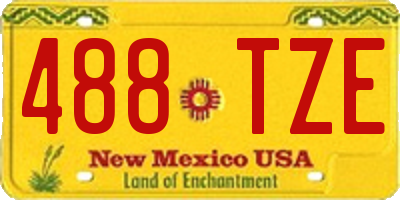 NM license plate 488TZE