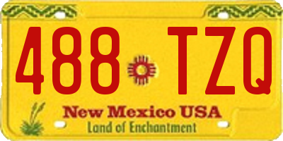NM license plate 488TZQ