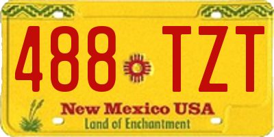 NM license plate 488TZT