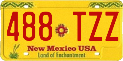 NM license plate 488TZZ