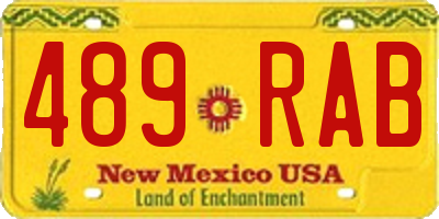 NM license plate 489RAB