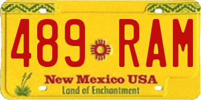 NM license plate 489RAM