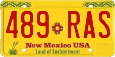 NM license plate 489RAS