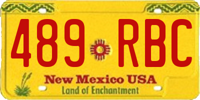 NM license plate 489RBC