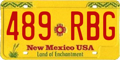 NM license plate 489RBG