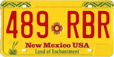 NM license plate 489RBR