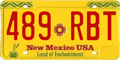 NM license plate 489RBT