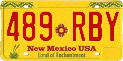 NM license plate 489RBY