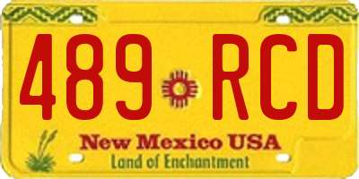 NM license plate 489RCD