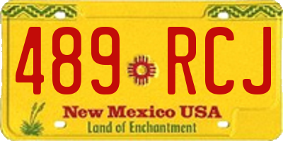 NM license plate 489RCJ