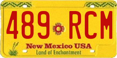 NM license plate 489RCM