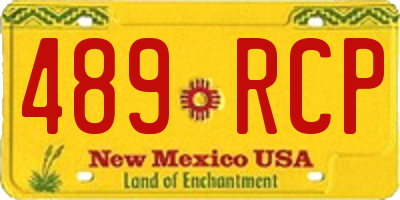 NM license plate 489RCP