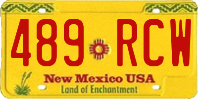 NM license plate 489RCW